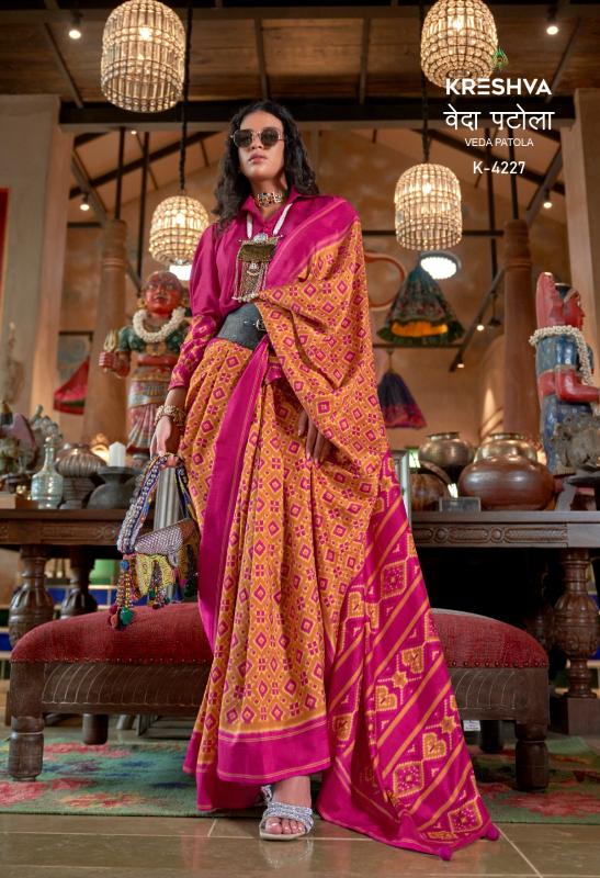 Kreshva Veda Patola catalog silk saree wholesale online - Sanvari Fashion
