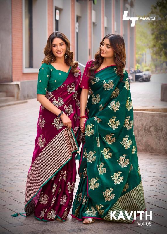 Lt Fabric Kavith vol 6 catalog wholesale saree shops in hyderabad - Sanvari Fashion