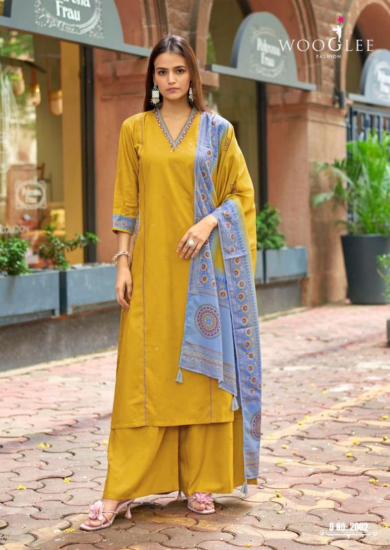 Wooglee Chitrangna catalog kurti plazo set wholesale - Sanvari Fashion