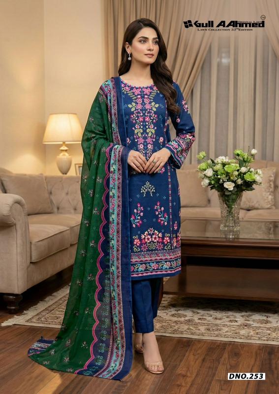 Gull Aahmed Lawn Vol-32 – Karachi Readymade Kurti Pant With Dupatta - Wholesale Catalog - Sanvari Fashion