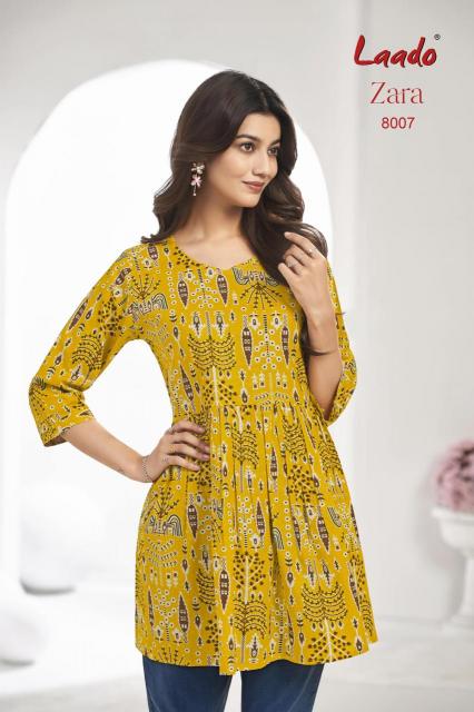 Laado Zara Vol-8 – Tunic Short Top With Flair - Wholesale Catalog - Sanvari Fashion