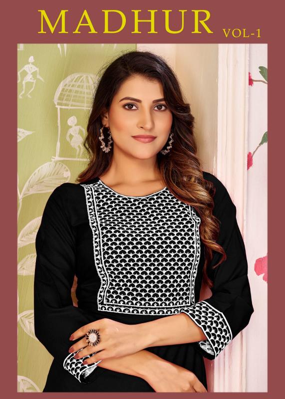 Moksh International MADHUR Vol- 1 Kurti wholesale market in Ahmedabad - Sanvari Fashion