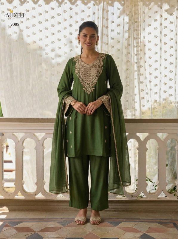 Alizeh 7098 to 7101 catalog wholesale designer salwar kameez in surat - Sanvari Fashion