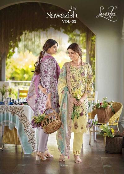 Levisha Nawazish vol 2 catalog cotton dress material with price in surat - Sanvari Fashion
