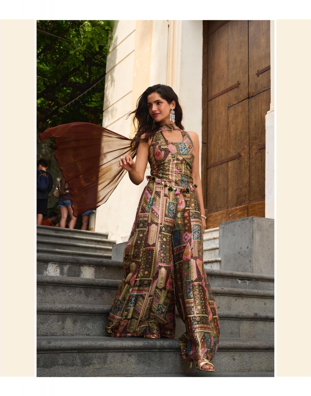 Sayuri Banarsi catalog latest indo western dress - Sanvari Fashion