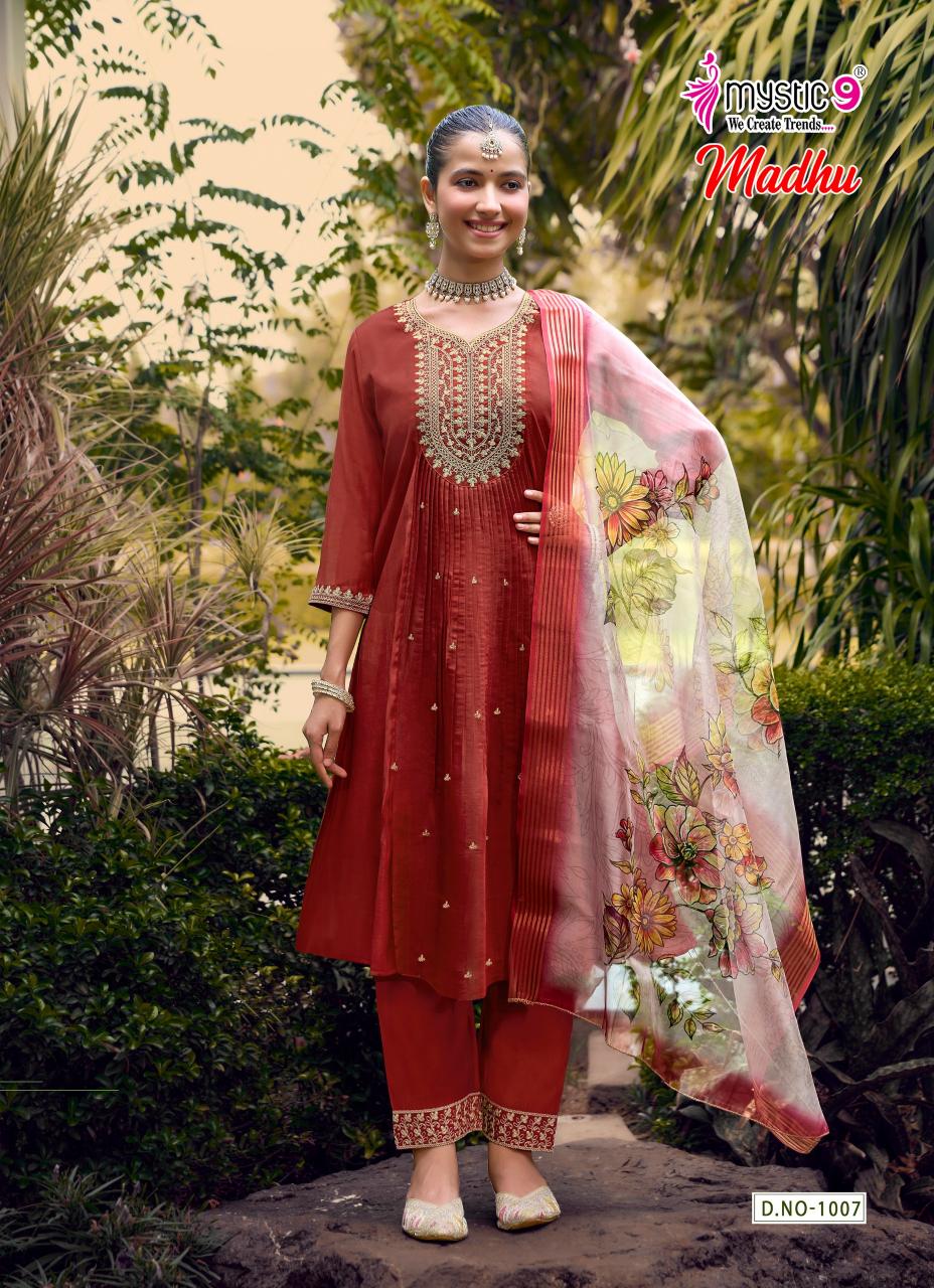 Mystic 9 Madhu Vol 1 catalog designer kurtis buy online in wholesale price - Sanvari Fashion