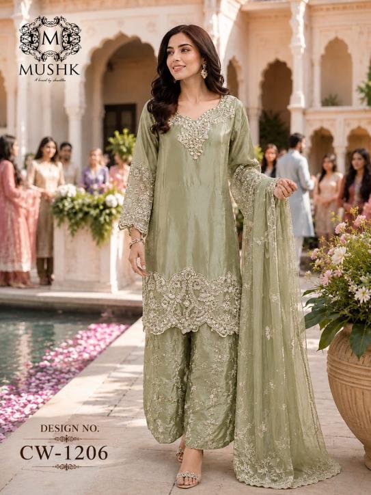 Shrddha Mushk CW 1206 Catalog pakistani designer suits wholesale - Sanvari Fashion