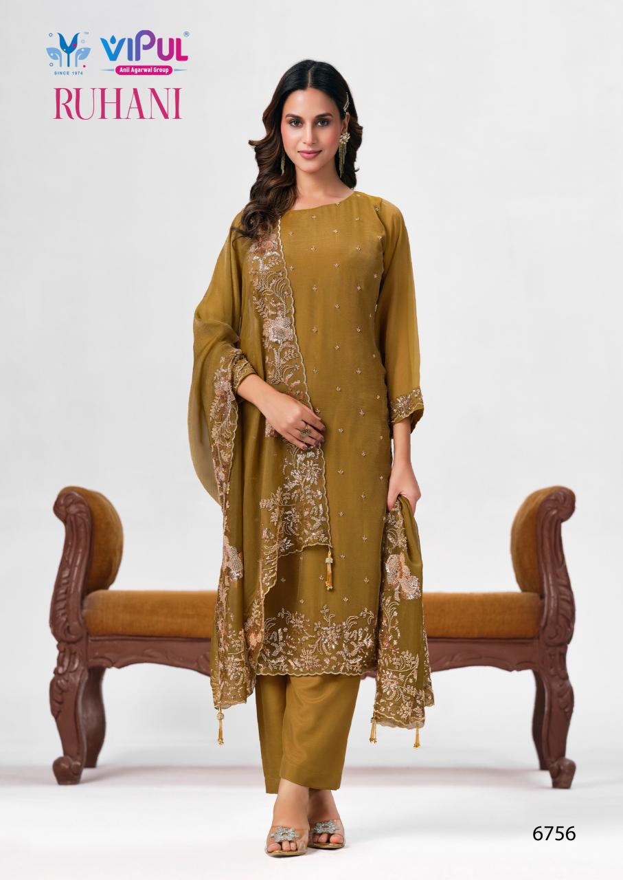 Vipul Ruhani catalog ludhiana design salwar kameez wholesale exporter - Sanvari Fashion