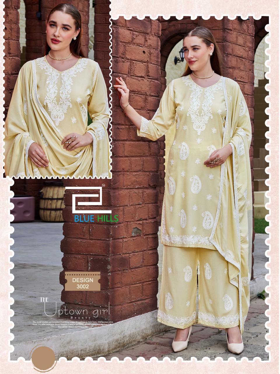 Blue Hills Firdose catalog lucknowi kurtis wholesale in lucknow - Sanvari Fashion
