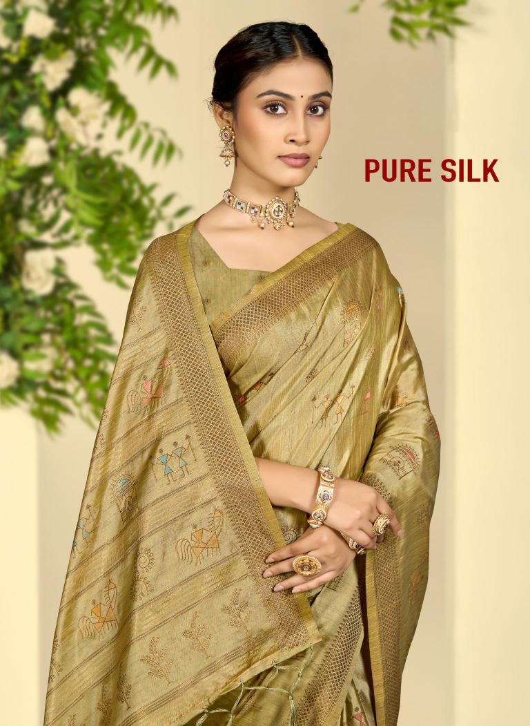 Bunawat - Pure Silk Sangam Prints Pure Silk Woven Work Traditional Saree - Sanvari Fashion