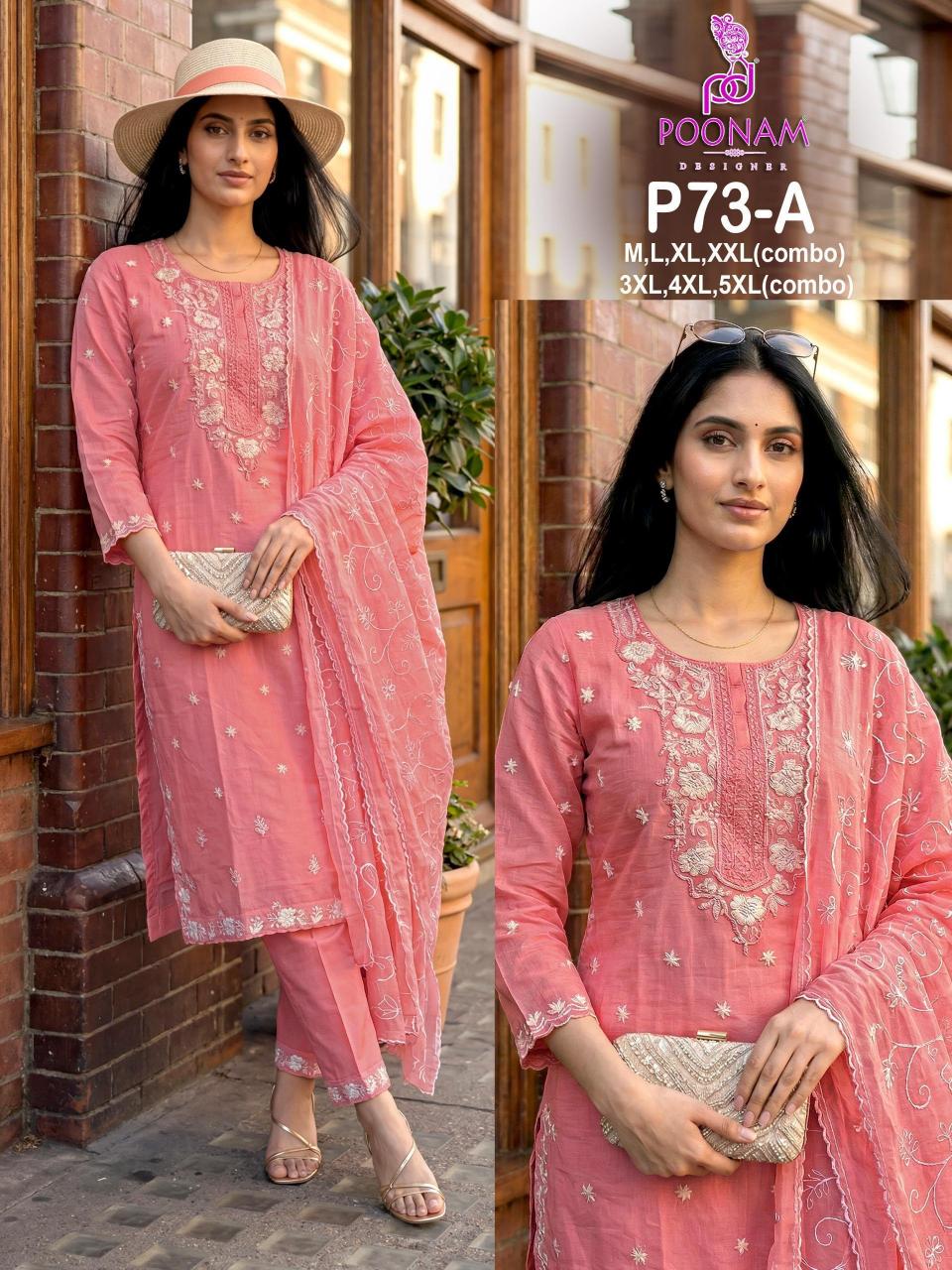 Poonam P73 catalog kurtis in surat wholesale - Sanvari Fashion