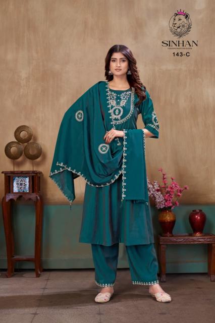 Sinhan 143 catalog buy kurtis at wholesale price - Sanvari Fashion