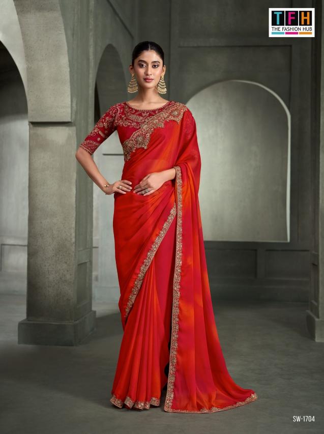 Tfh Sandalwood 17th Edition catalog designer sarees wholesale online india - Sanvari Fashion