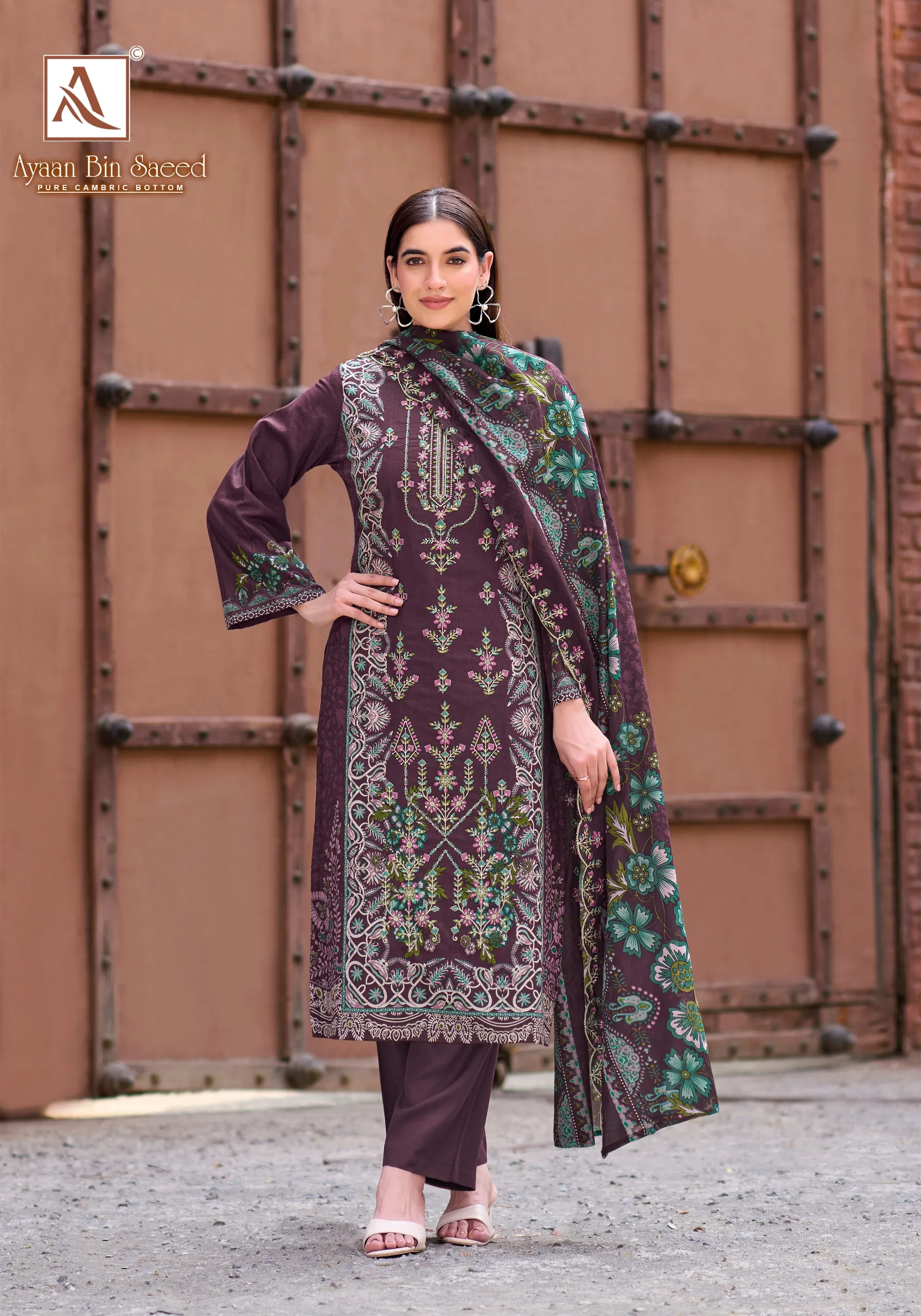 Alok Ayaan Bin Saeed catalog wholesale ladies dress material suppliers in mumbai - Sanvari Fashion