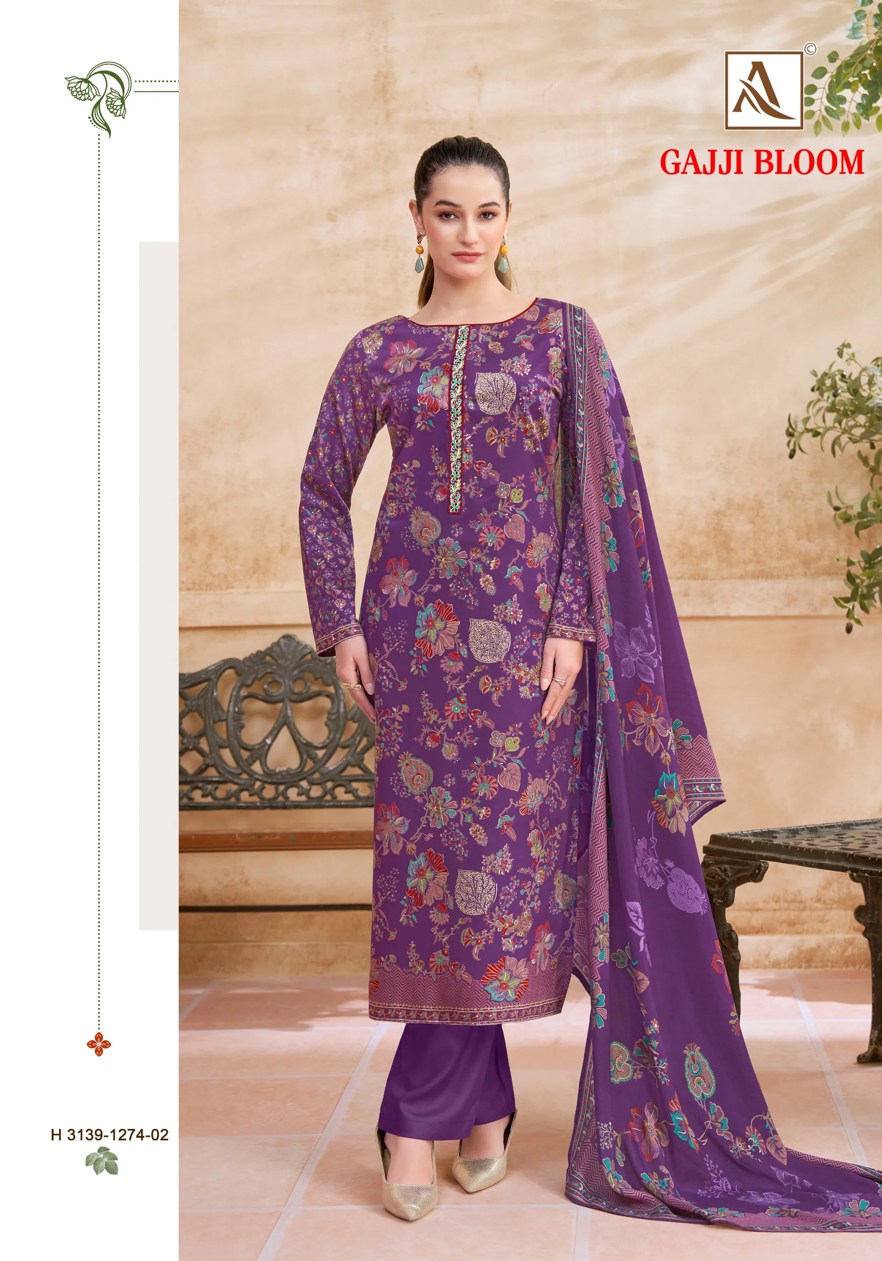 Alok Gajji Bloom catalog wholesale ladies dress material suppliers in chennai - Sanvari Fashion