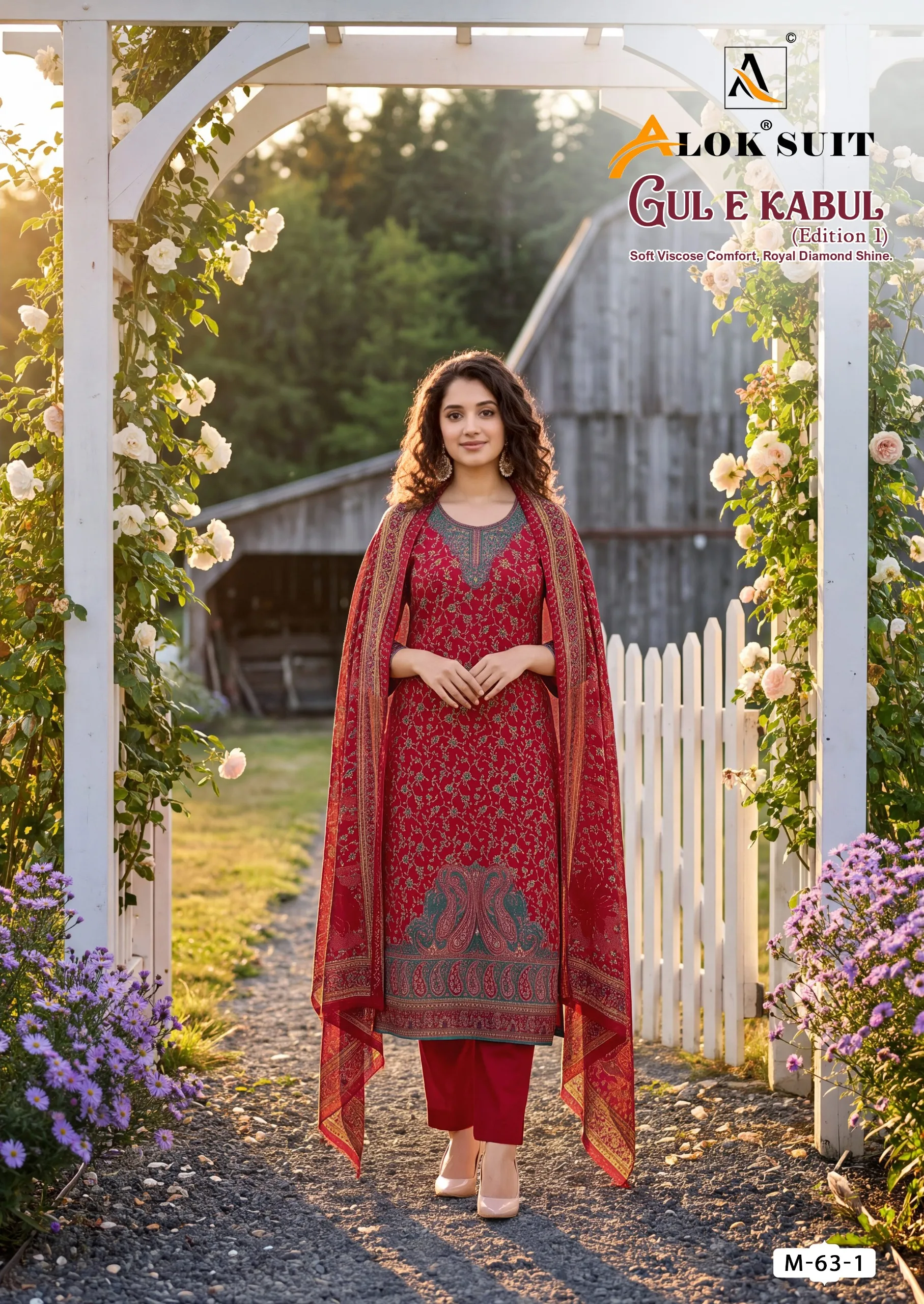 Alok Gul E Kabul vol 1 catalog wholesale catalog dress material manufacturer online - Sanvari Fashion