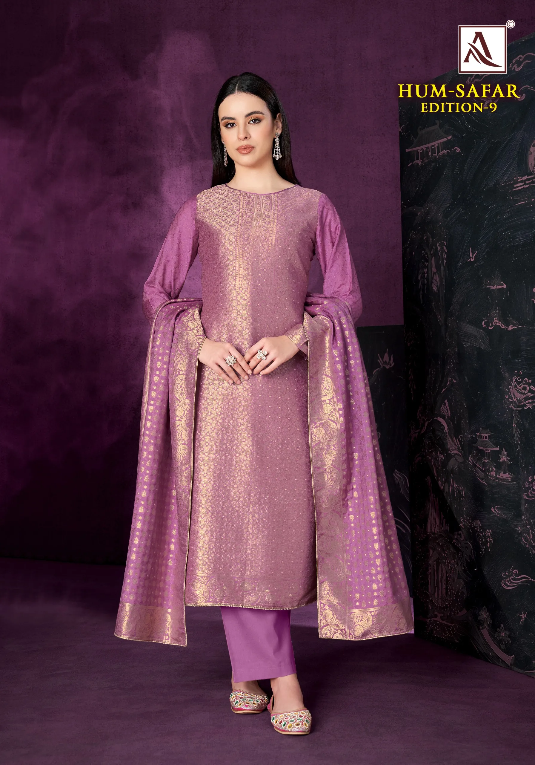 Alok Hum Safar vol 9 catalog wholesale dress material surat gujarat - Sanvari Fashion