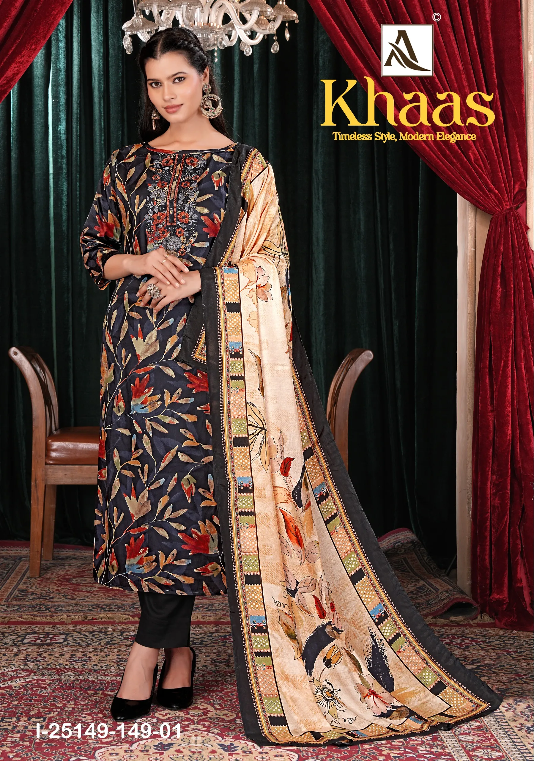 Alok Khaas catalog wholesale shops for dress materials in hyderabad - Sanvari Fashion