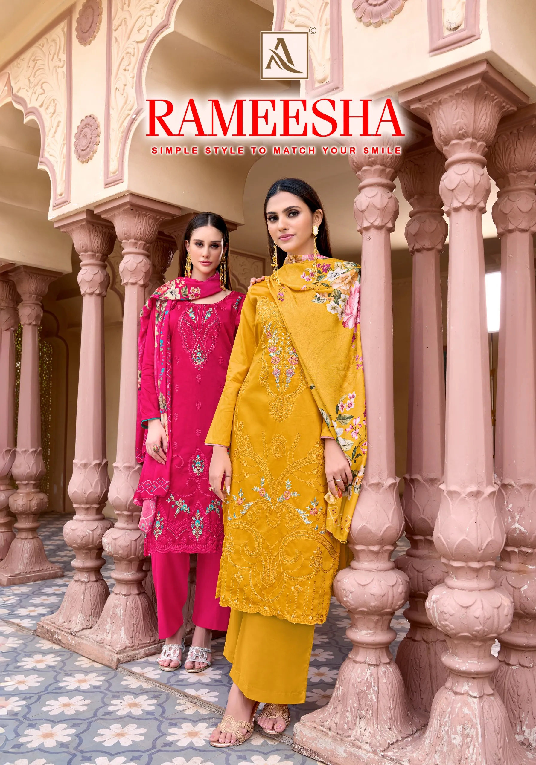 Alok Rameesha catalog wholesale ladies dress material suppliers in vadodara - Sanvari Fashion