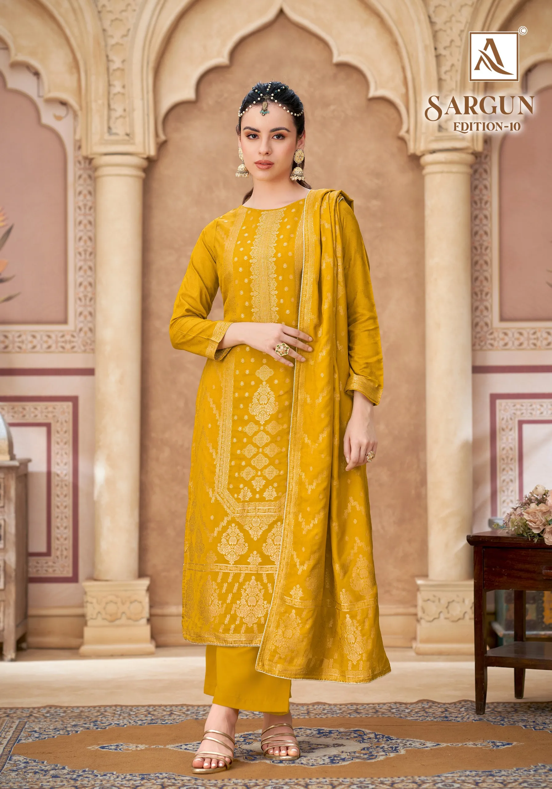 Alok Sargun vol 10 catalog surat textile dress material wholesale market - Sanvari Fashion
