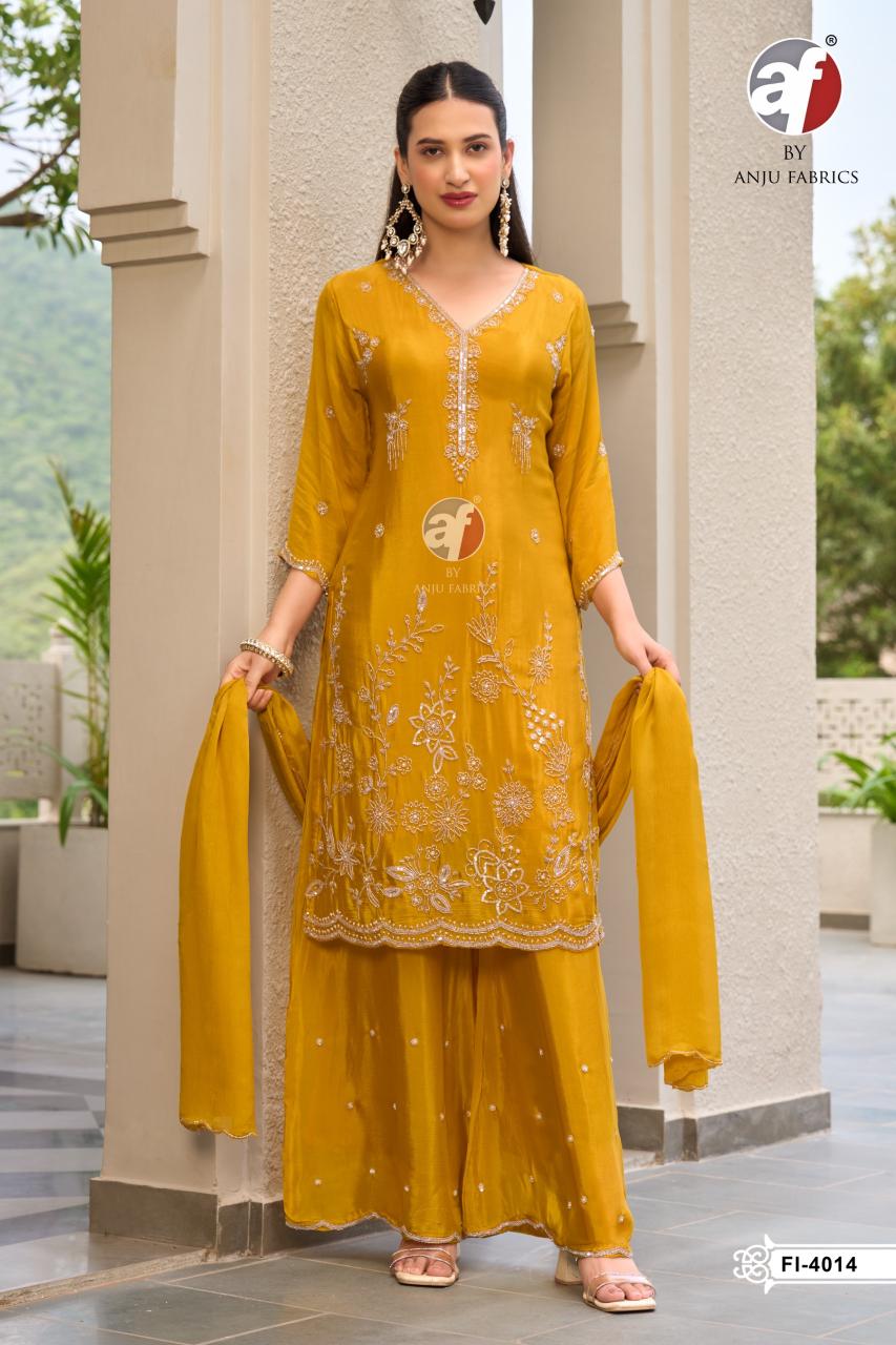 Anju Fabrics 4014 catalog ethnic kurtis wholesale - Sanvari Fashion