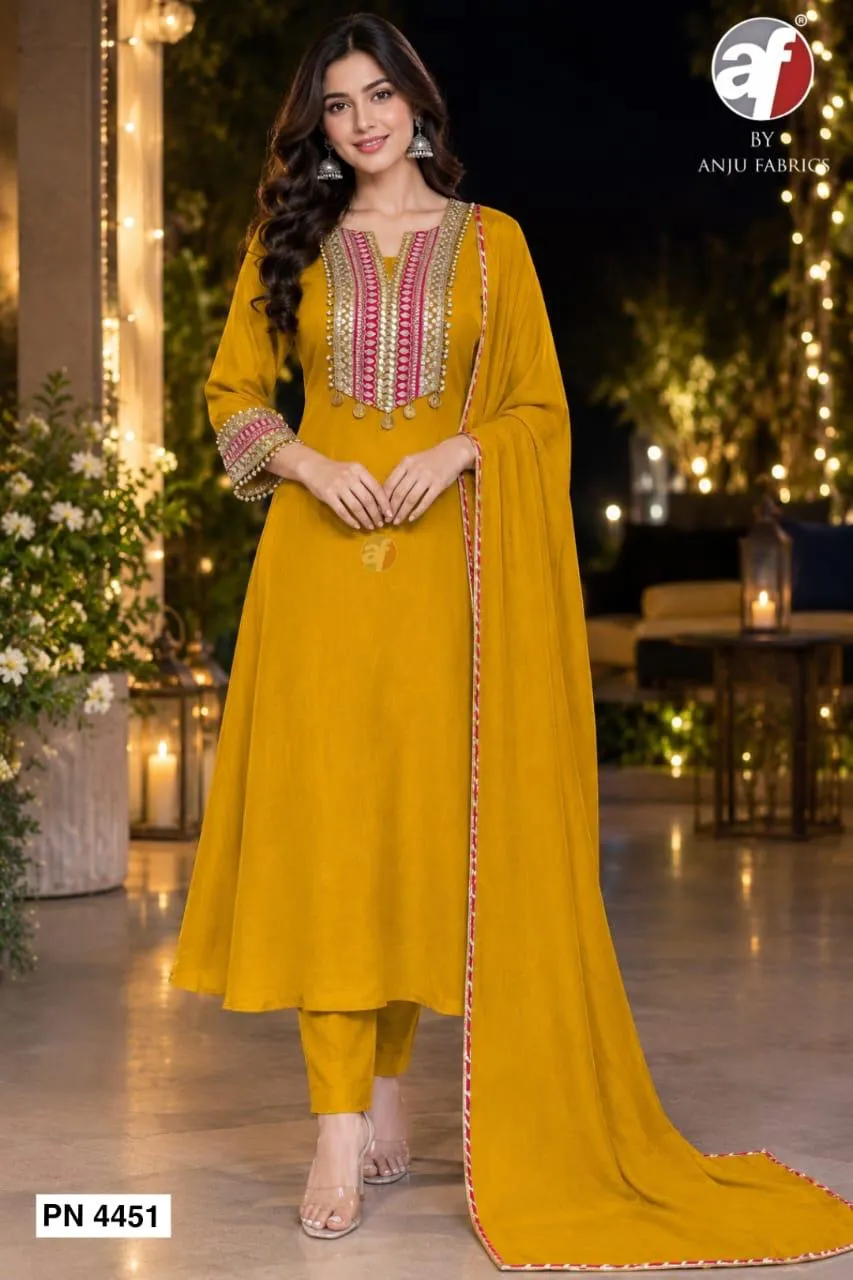 Anju Fabrics 4452 catalog selfie kurtis wholesale in kolkata - Sanvari Fashion