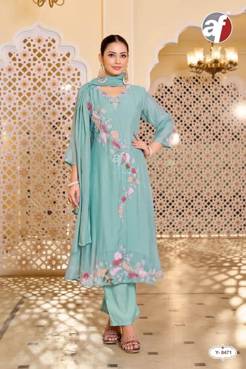Anju Fabrics 8472 catalog kurti wholesaler in rajkot - Sanvari Fashion