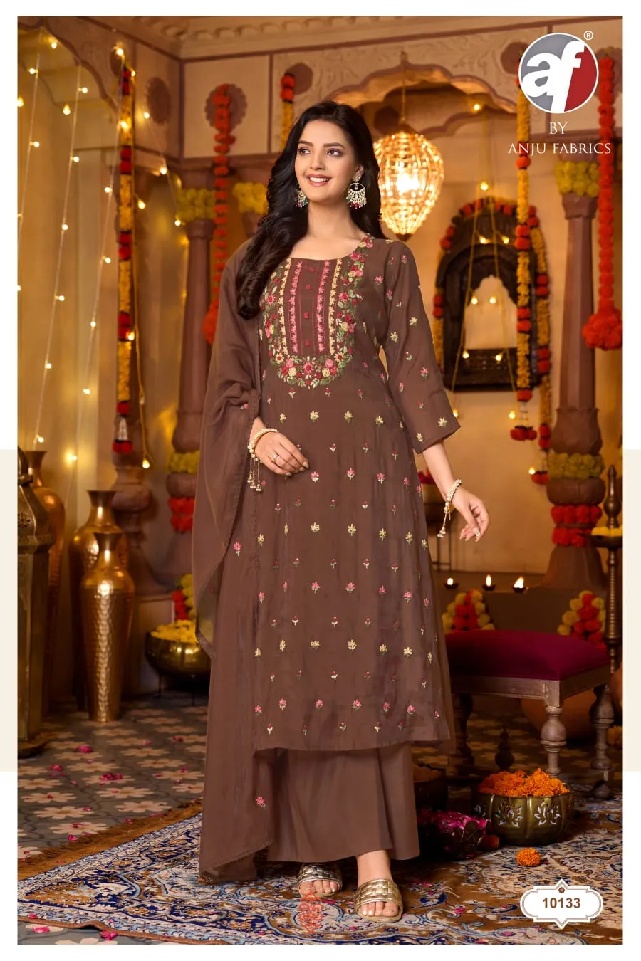 Anju Fabrics Sakhi catalog bulk wholesale kurtis  - Sanvari Fashion