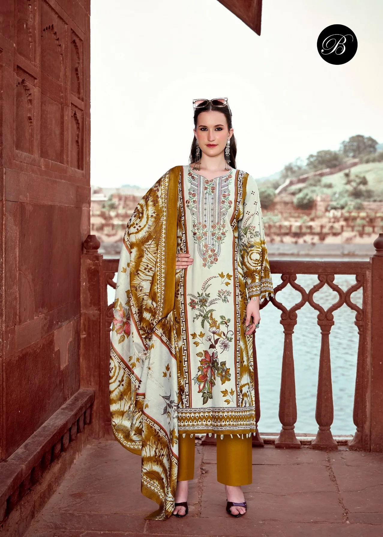 Belliza Naira Vol 158 catalog dress materials wholesale surat - Sanvari Fashion