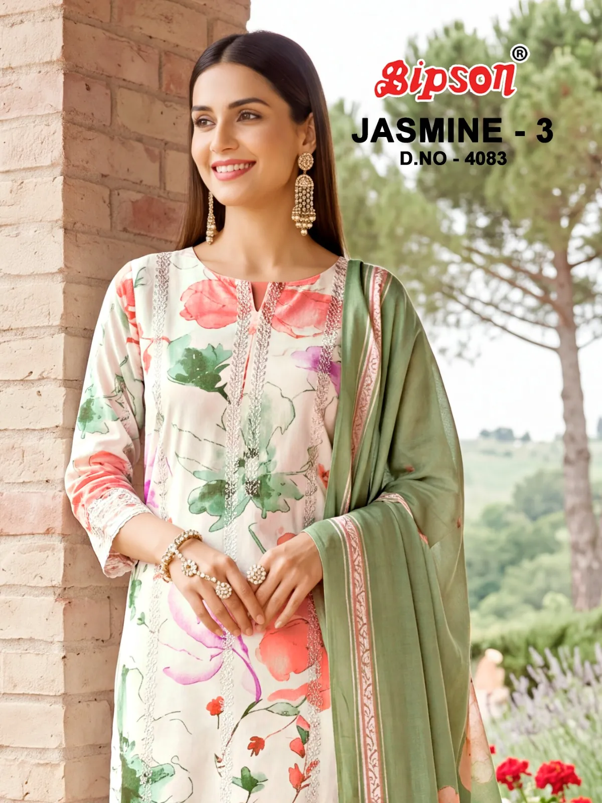 Bipson Jasmine vol 3 4083 catalog best wholesale salwar kameez - Sanvari Fashion