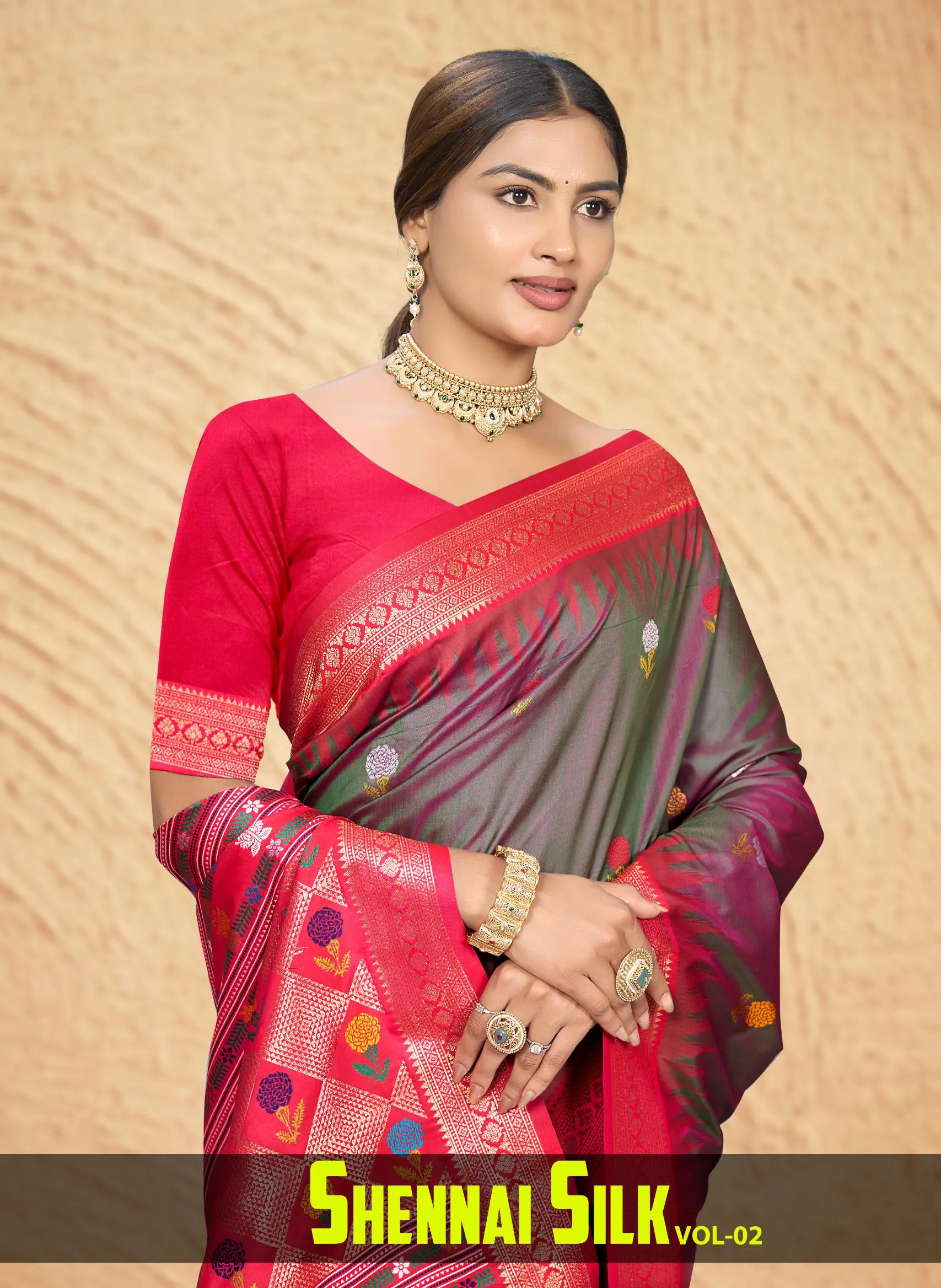 Bunawat - SHENNAI SILK 02 Sangam Prints Silk Woven Work Traditional Saree - Sanvari Fashion