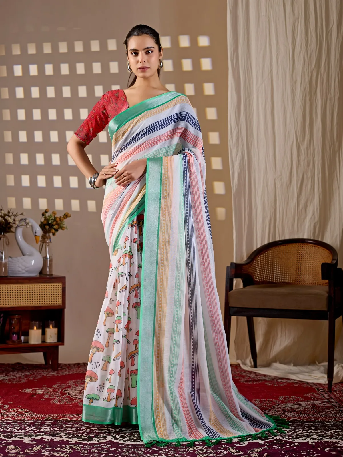 Dazira 1103 catalog linen sarees wholesale - Sanvari Fashion