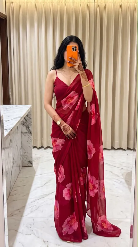 Dazira chiffon vol 4 catalog chiffon saree wholesale rate - Sanvari Fashion