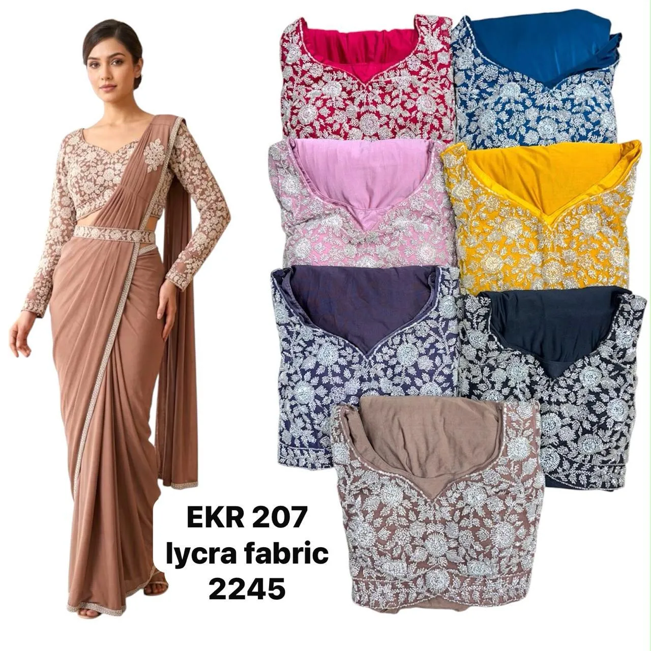 Dazira EKR 207 catalog best wholesale saree shop in kolkata - Sanvari Fashion