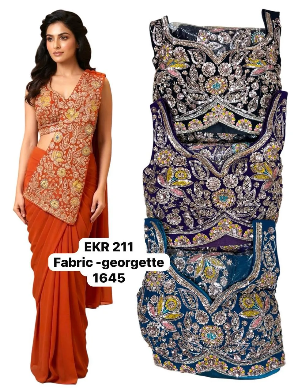 Dazira EKR 211 catalog best wholesale saree suppliers in surat - Sanvari Fashion