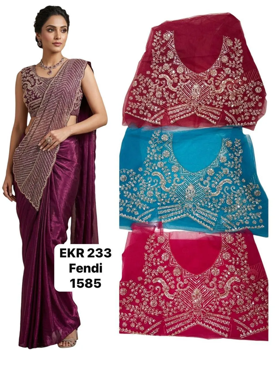 Dazira EKR 233 catalog bombay sarees wholesale - Sanvari Fashion