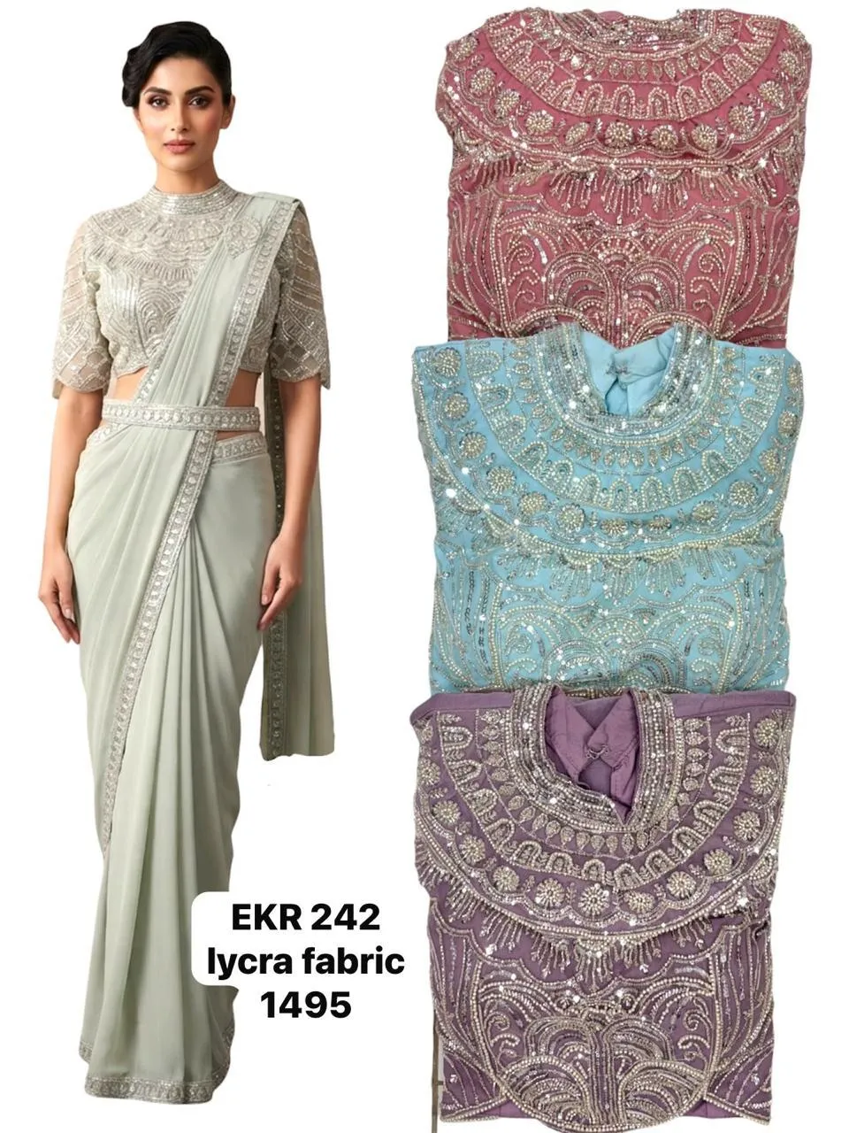 Dazira EKR 242 catalog bollywood replica sarees wholesale - Sanvari Fashion
