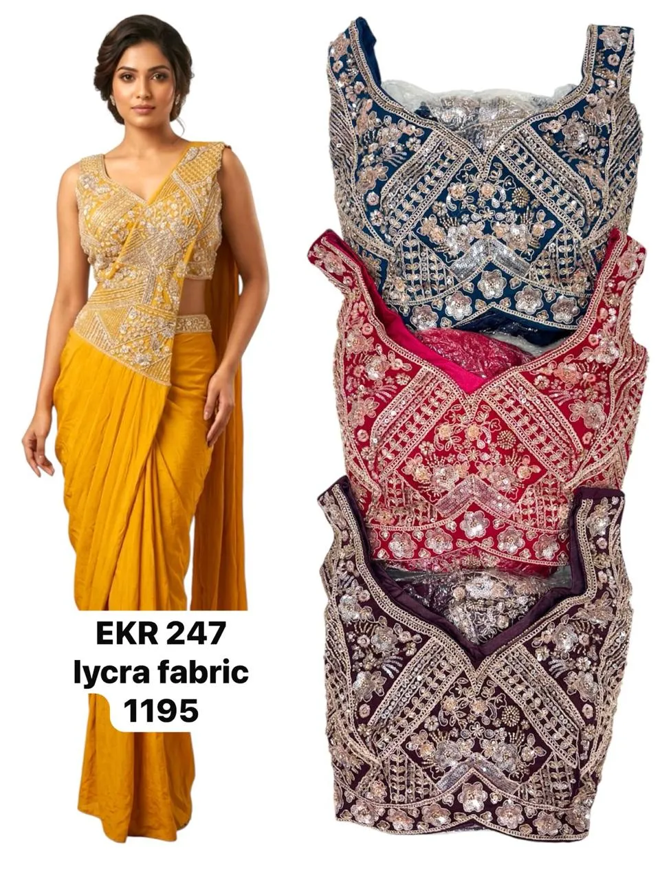 Dazira EKR 247 catalog catalog sarees wholesalers in surat - Sanvari Fashion