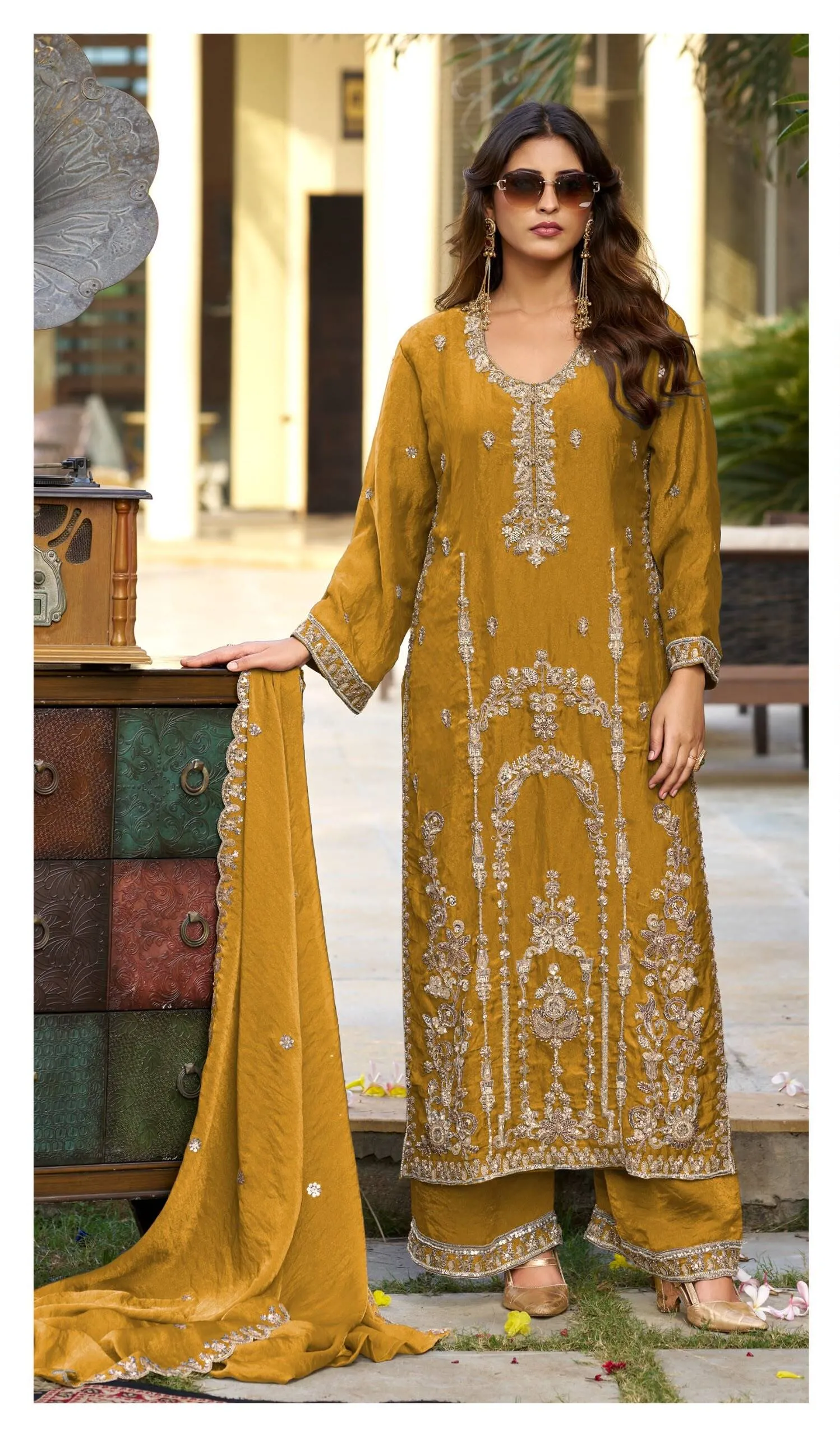 Deepsy 3555 catalog wholesale pakistani suits materials - Sanvari Fashion