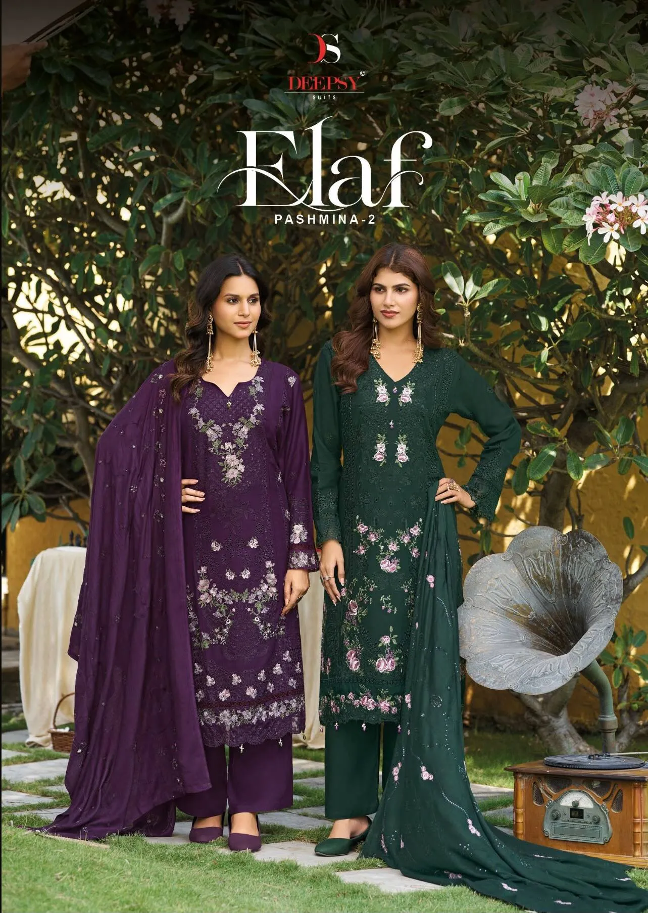 Deepsy Elaf Pashmina vol 2 catalog delhi wholesale seller pakistani suits - Sanvari Fashion
