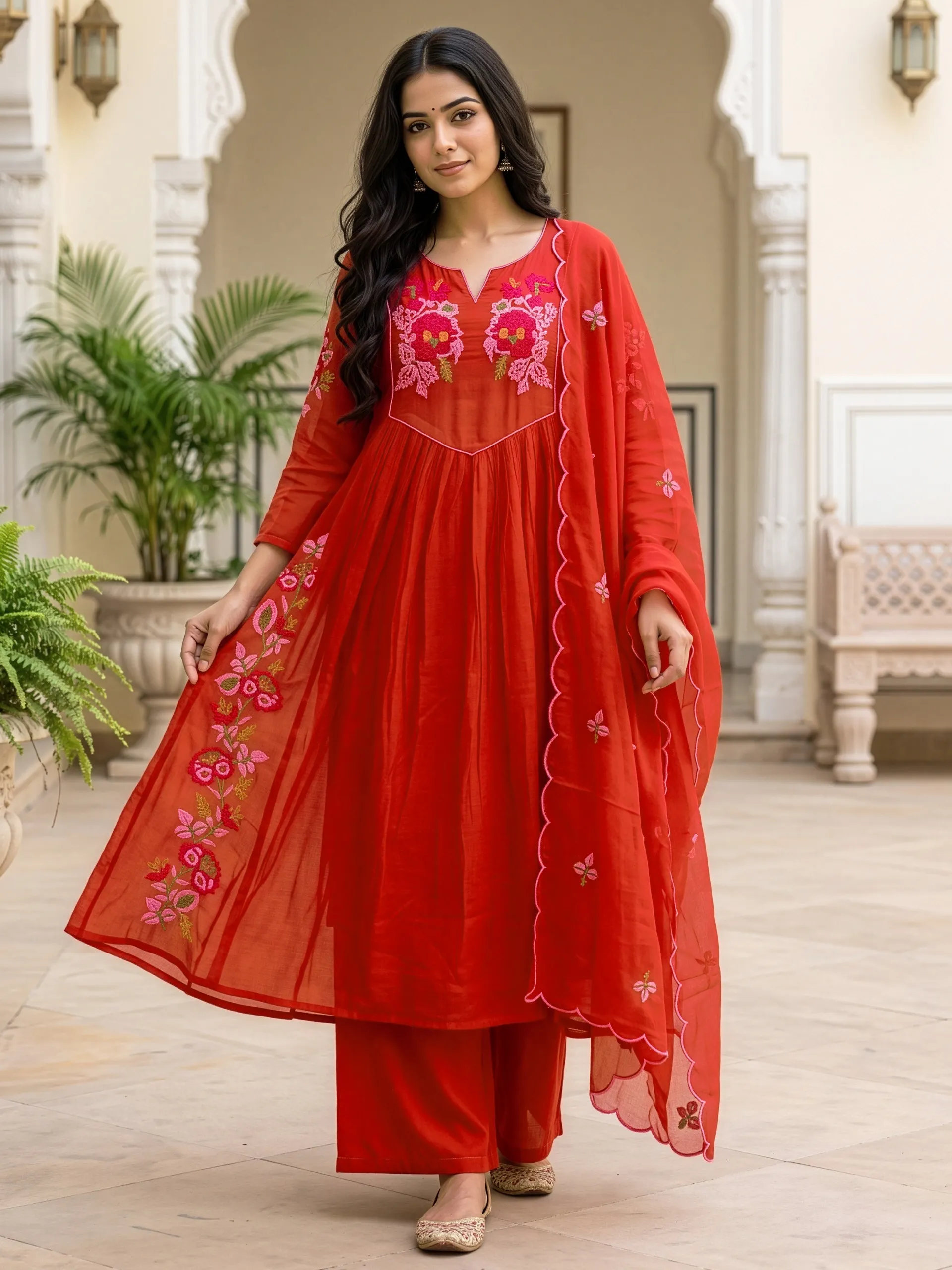 Felocity Mul chanderi vol 23 catalog single designer kurti at wholesale prices - Sanvari Fashion