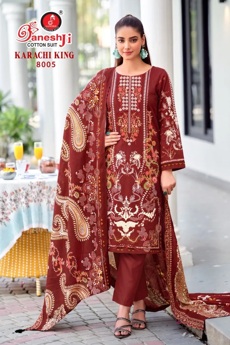 Ganeshji Karachi King vol 1 â€“ Dress material Wholesale Catalog - Sanvari Fashion