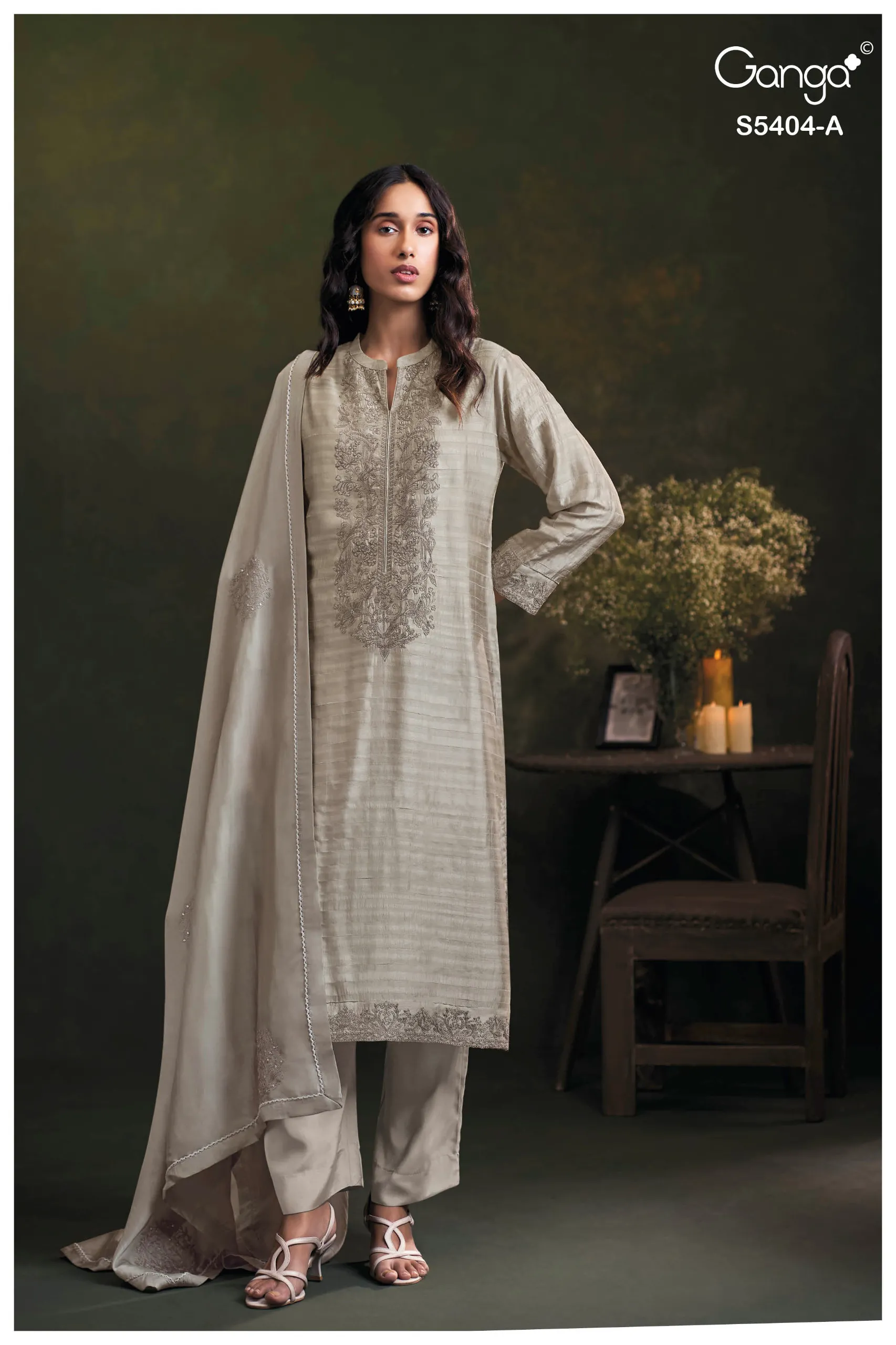 Ganga Azmira 5404 catalog bandhej salwar kameez wholesale - Sanvari Fashion