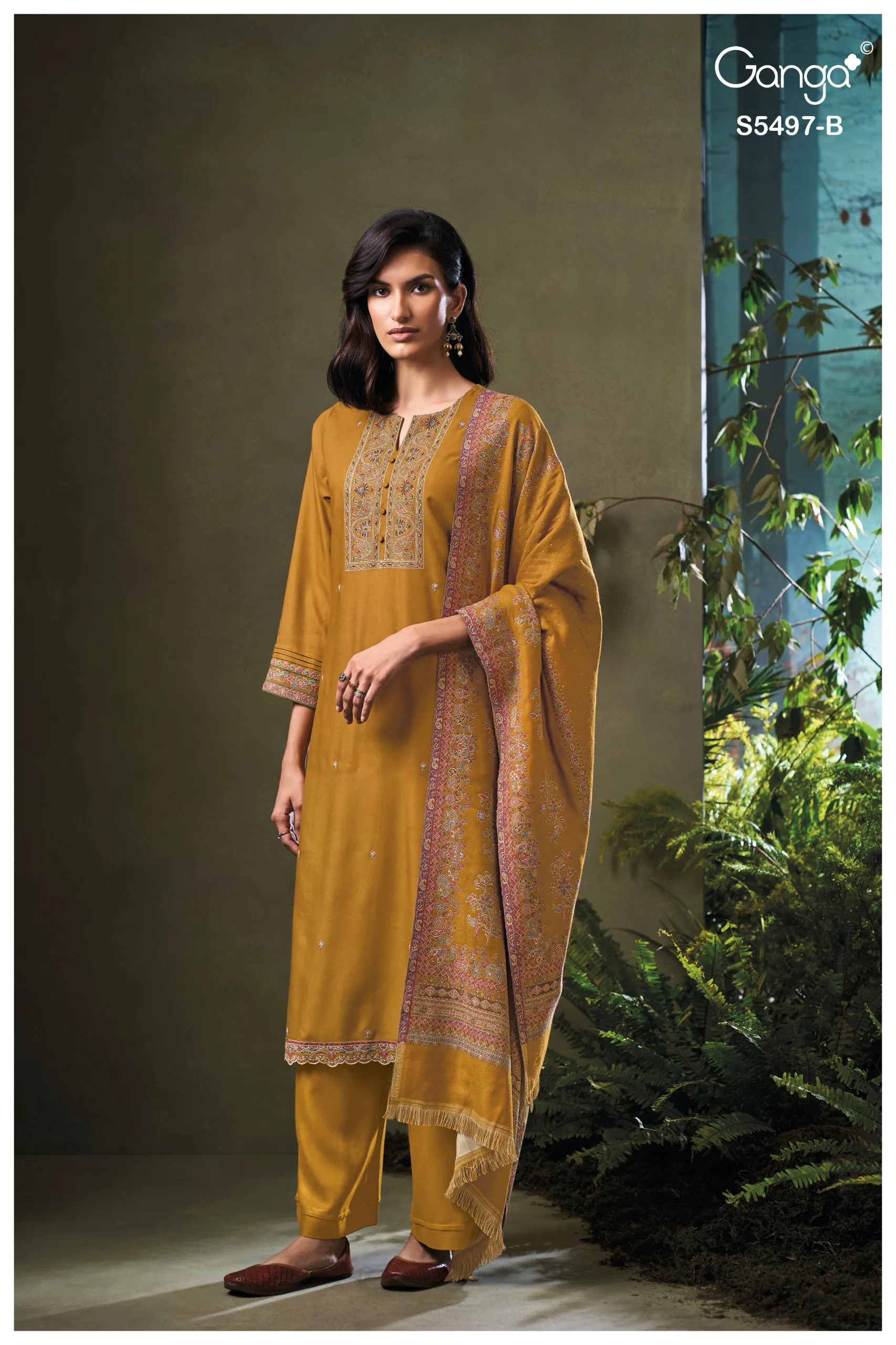 Ganga Elnaz 5497 catalog wholesale salwar kameez catalogue collection - Sanvari Fashion
