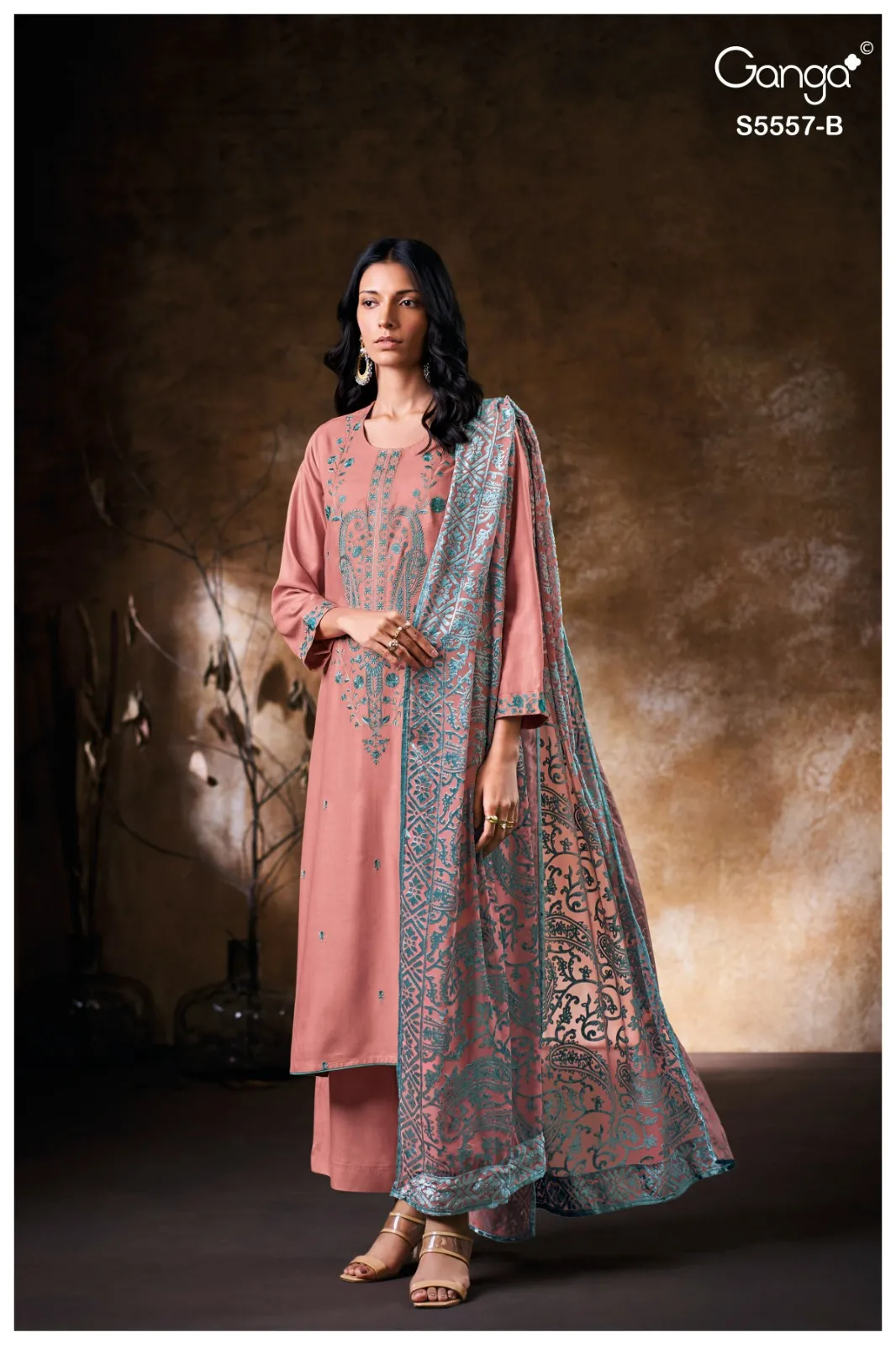 Ganga Evelira 5557 catalog chennai salwar kameez wholesaler - Sanvari Fashion