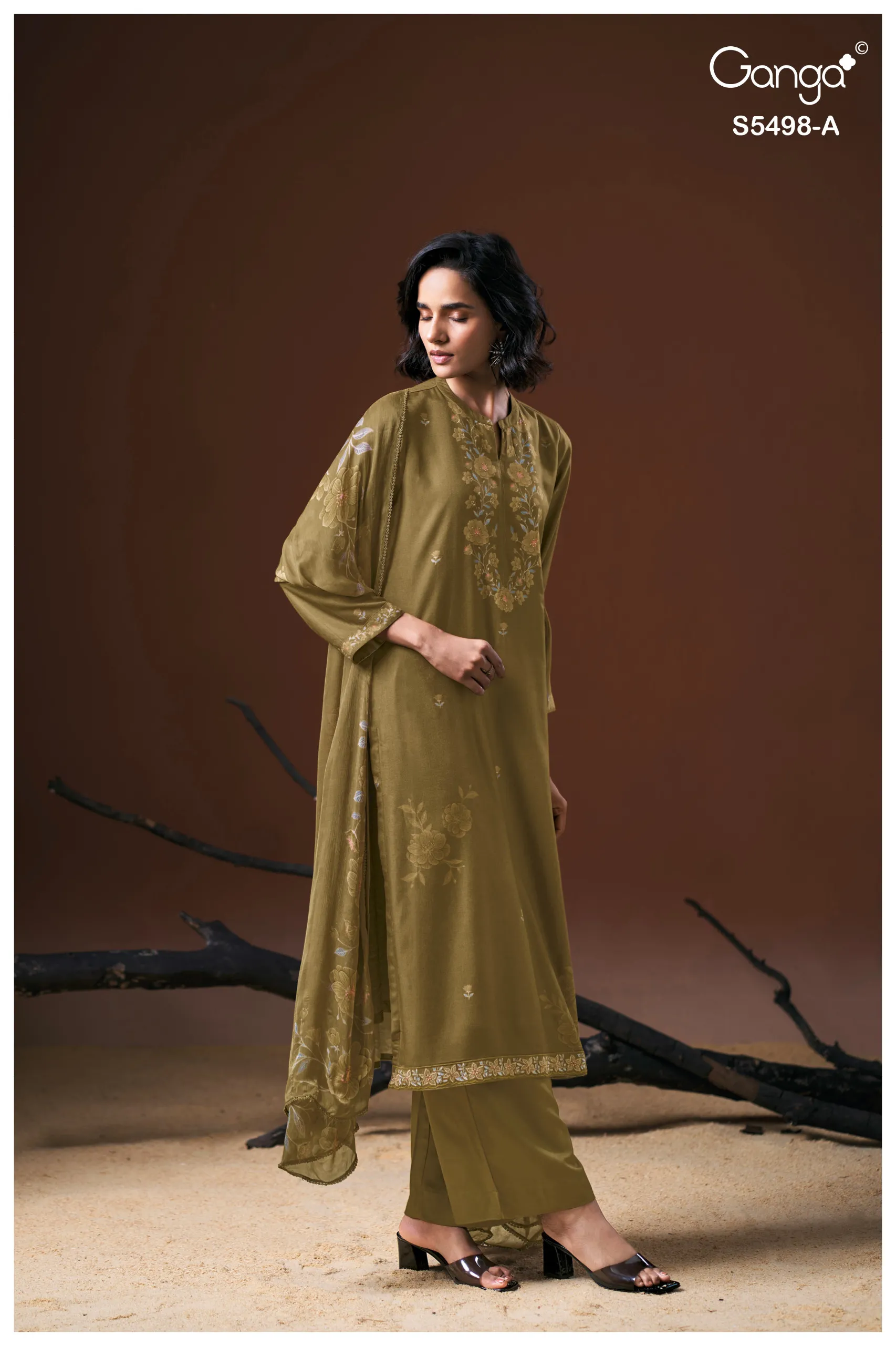 Ganga Faeza 5498 catalog wholesale unstitched salwar kameez material online india - Sanvari Fashion