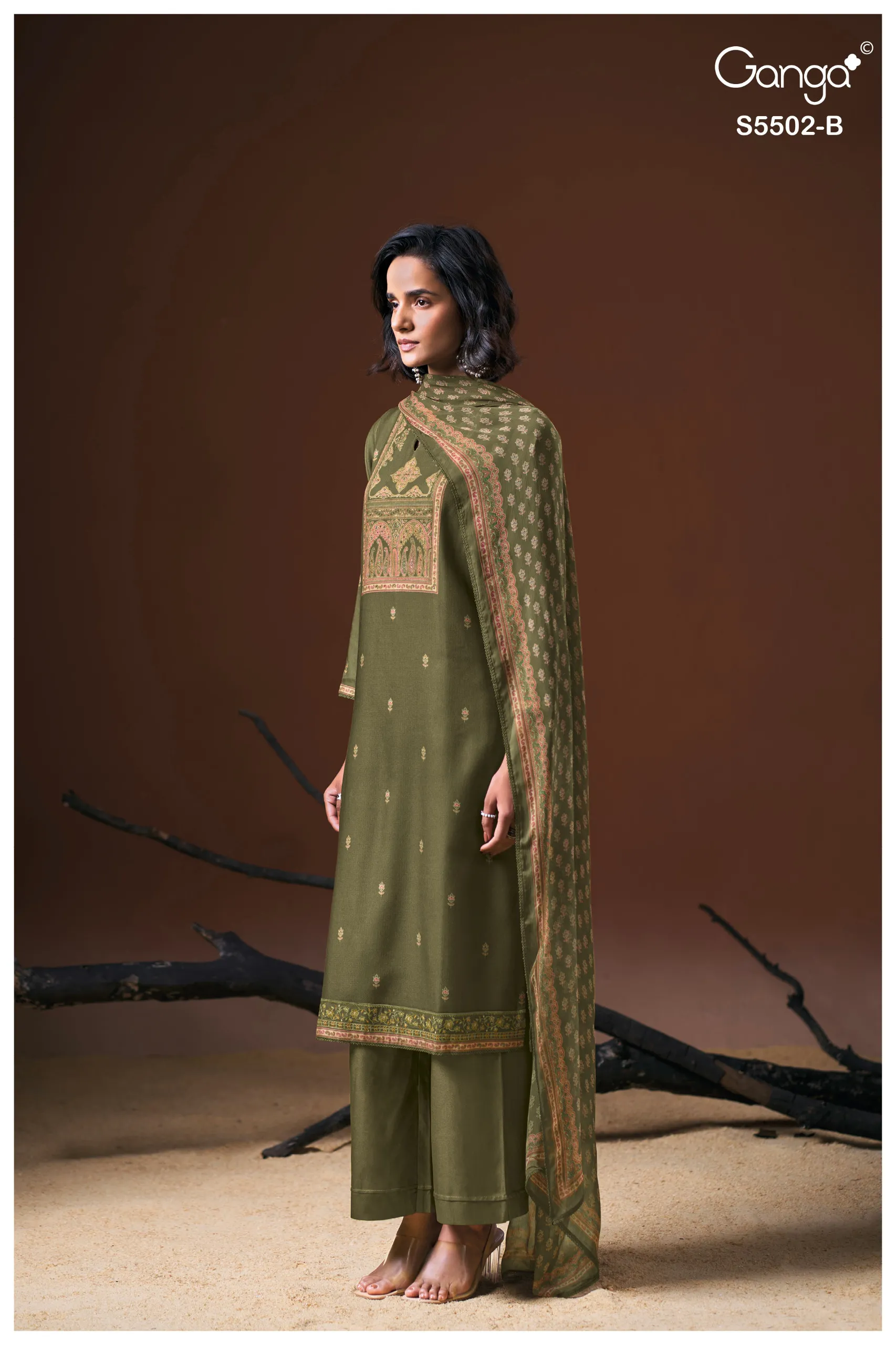 Ganga Gaeva 5502 catalog wholesale designer salwar kameez in surat - Sanvari Fashion