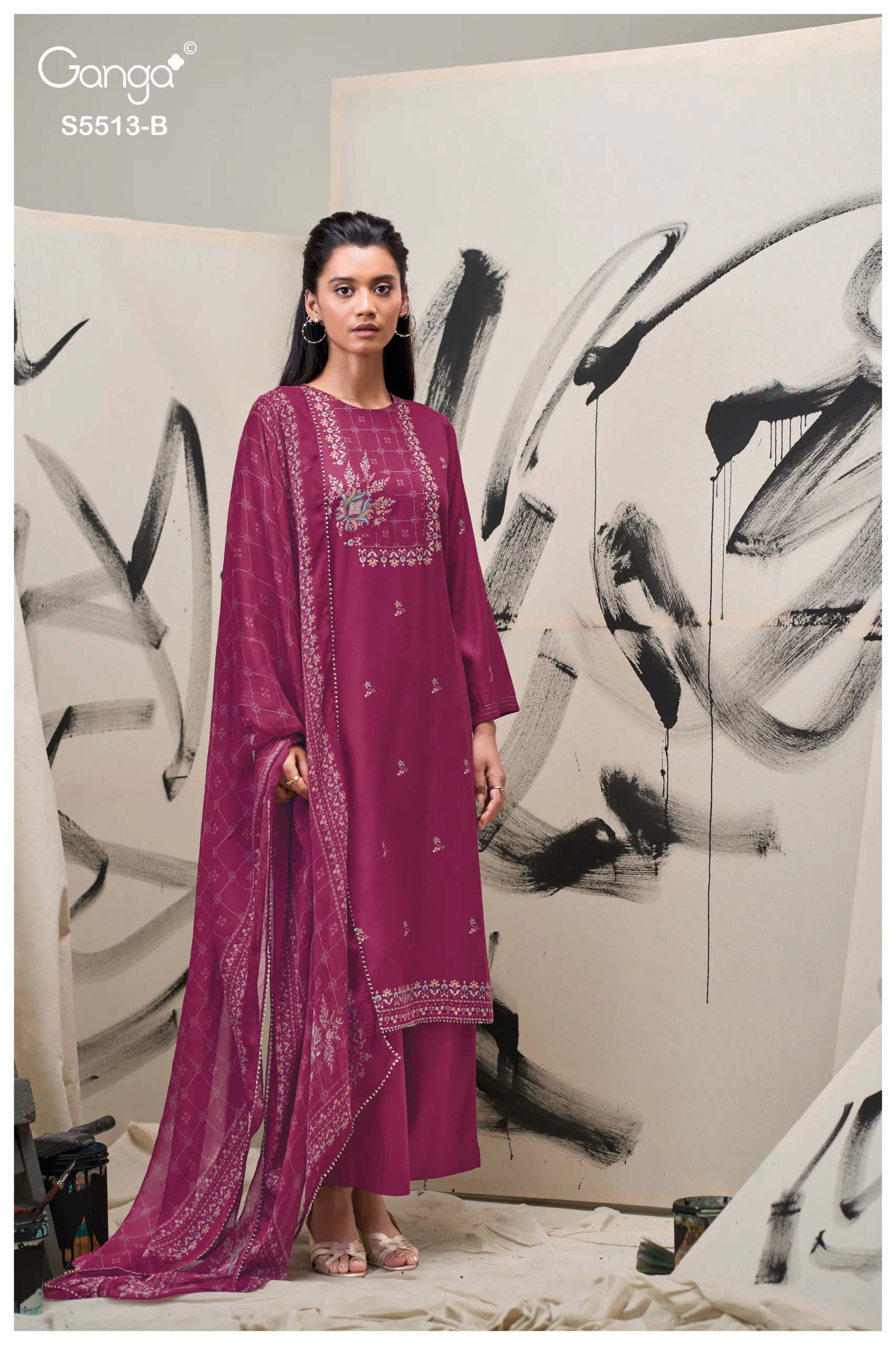Ganga Hennah 5513 catalog online wholesale salwar kameez cod available - Sanvari Fashion