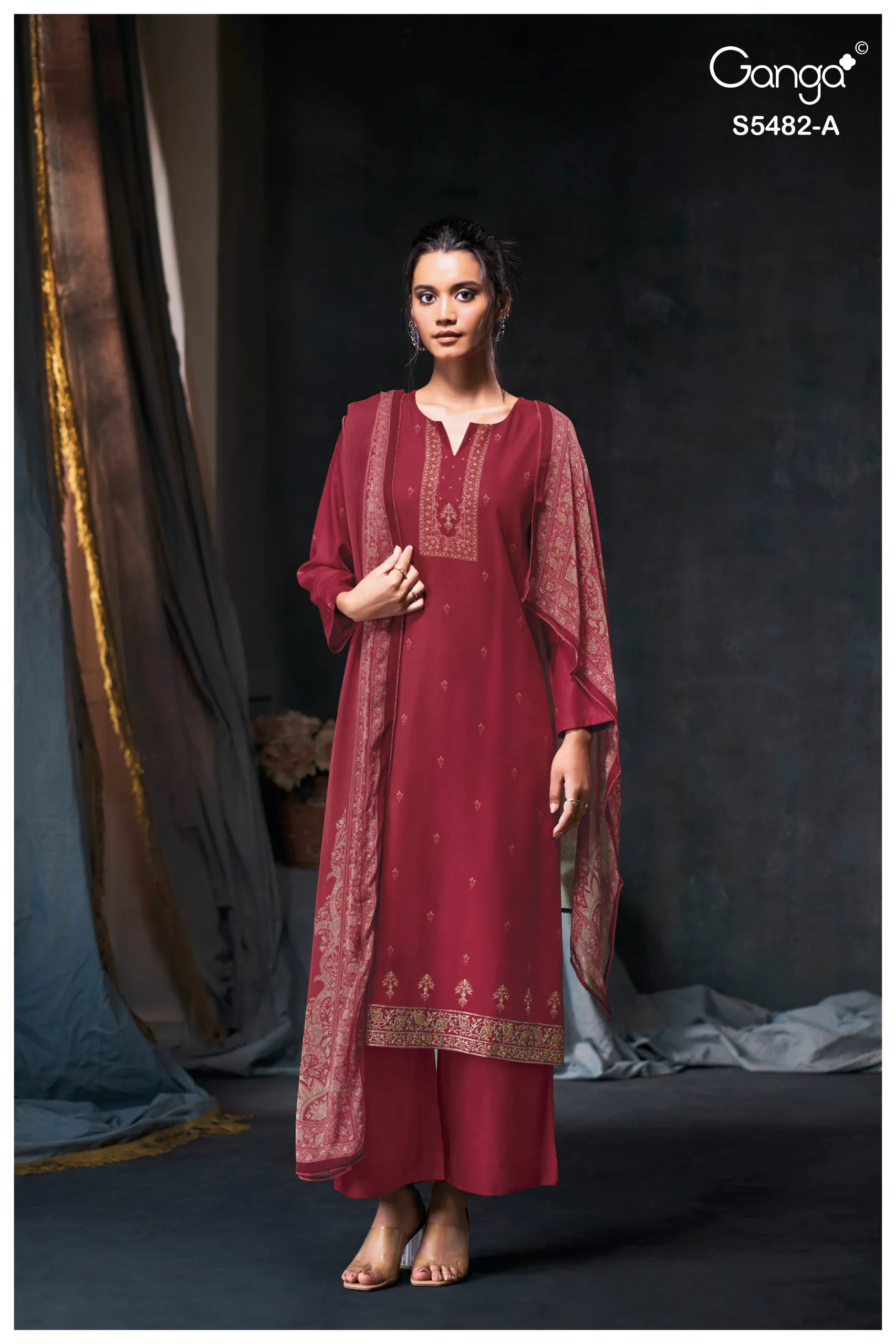 Ganga Mohini 5482 catalog wholesale salwar kameez india surat - Sanvari Fashion