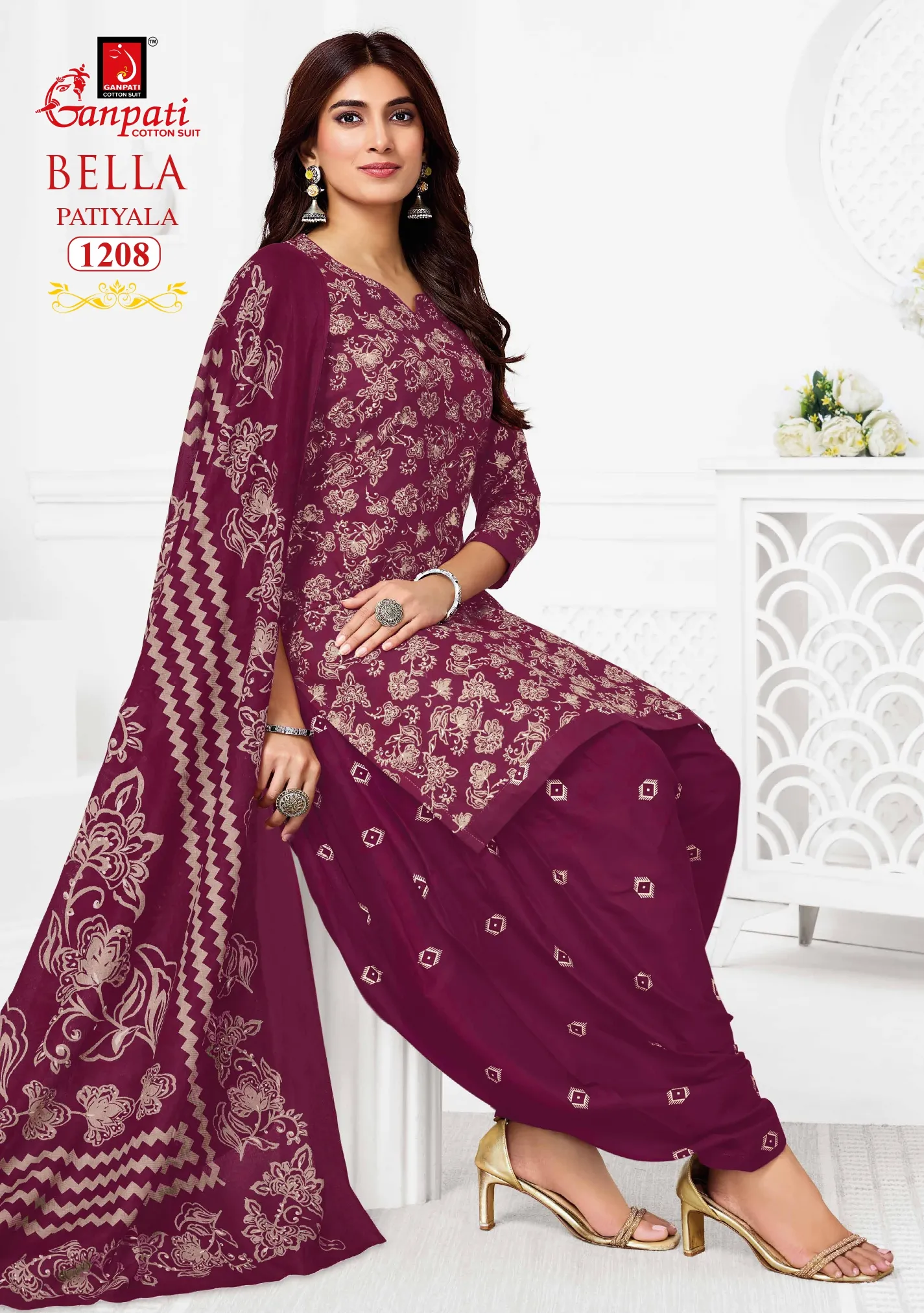 Ganpati Bella Patiyala Vol 12 â€“ Dress Material Wholesale Catalog - Sanvari Fashion